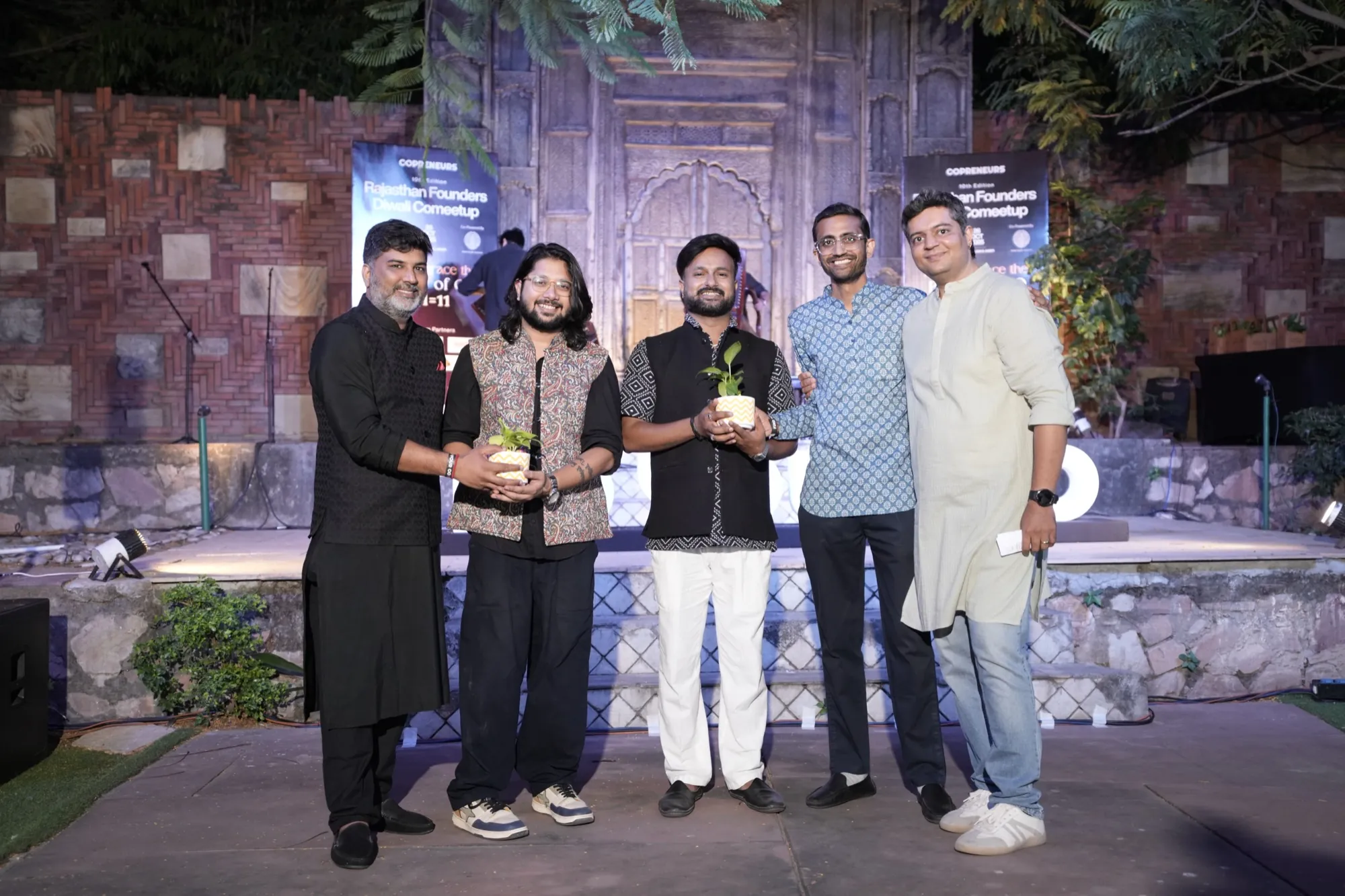 Five founders, one stage