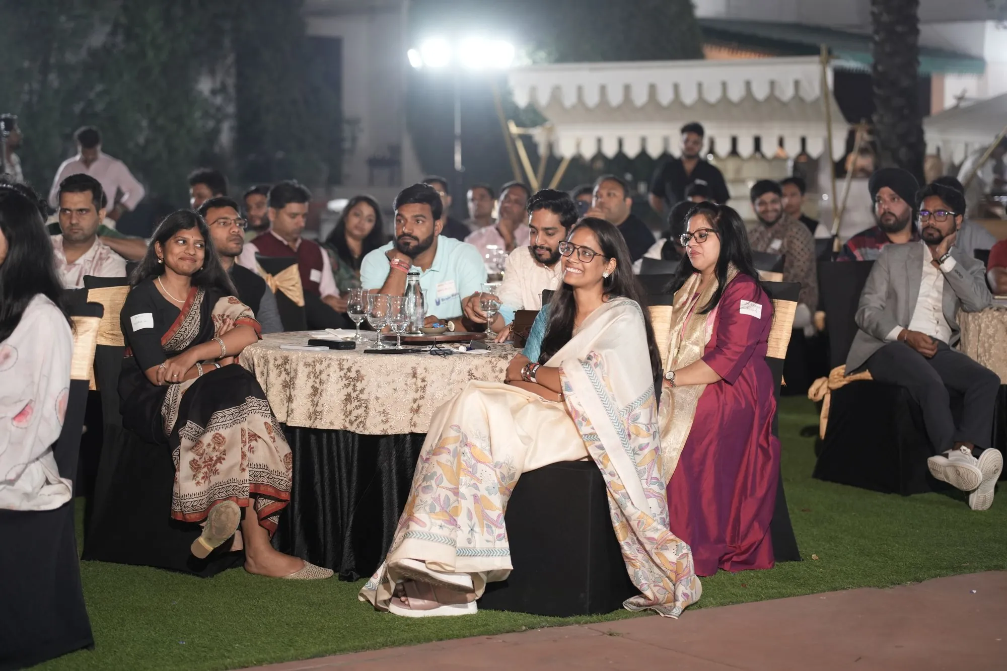 Guests gathered on the grounds