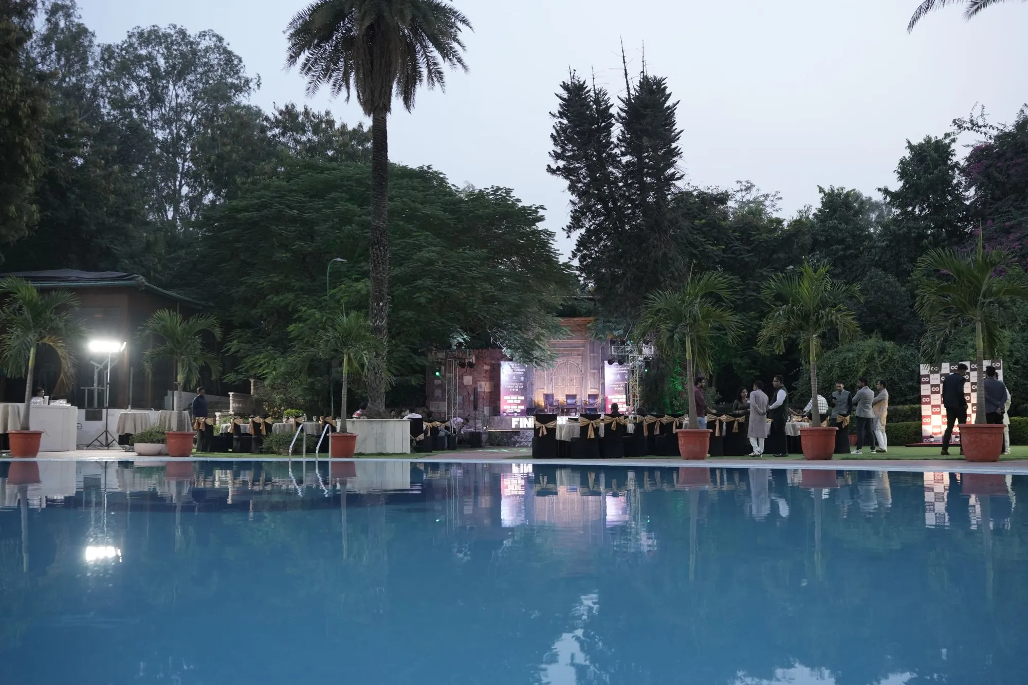 The open-air grounds at Clarks Amer, Jaipur